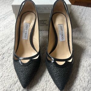 Jimmy Choo Hickory 85 Black Heels